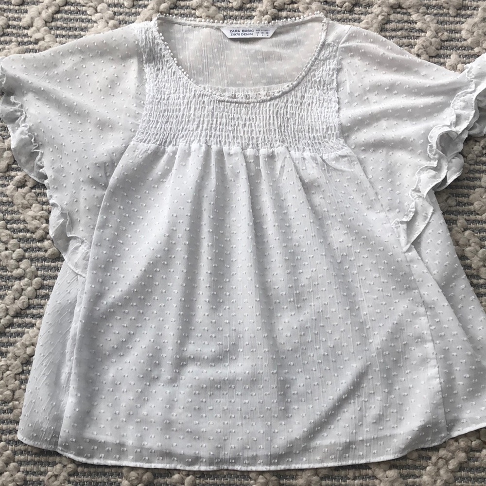 Zara Swiss dot top